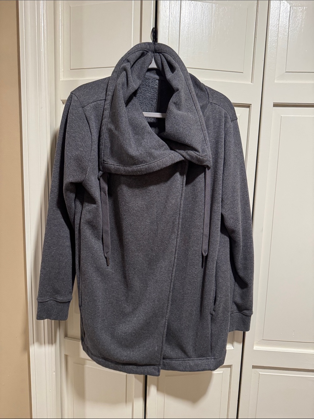 Zella Dark Gray Open-Front Fleece Jacket